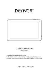 Denver TAQ-70303 User Manual