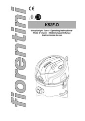 FIORENTINI K52F-D Operating Instructions Manual
