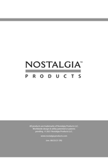 Nostalgia NCFF98SS Operating Instructions And Recipes