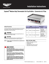 Vollrath Cayenne FTA1036 Installation Instructions Manual