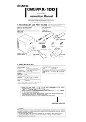 Hakko Electronics FX-100-05 Instruction Manual