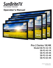 SunBriteTV SB-P2-55-4K Operator's Manual