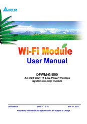 Delta DFWM-GIB00 User Manual