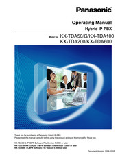 Panasonic KX-TDA50G Operating Manual