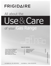 Electrolux Frigidaire LFGF3054TDB Use & Care Manual