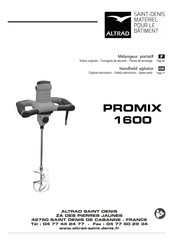Altrad PROMIX 1600 Manual