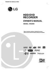 LG RH299H-WL Owner's Manual