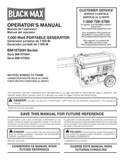 Black Max BM10700H Series Operator's Manual