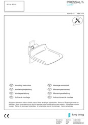 Pressalit Care PLUS R7115 Mounting Instruction