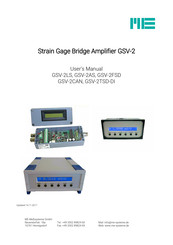 ME-Messysteme GSV-2AS User Manual