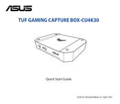 Asus TUF Gaming CU4K30 Quick Start Manual