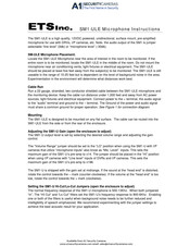 Ets SM1-U Instructions