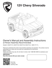 Rollplay W461P-04 Owner's Manual And Assembly Instructions