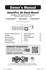 Tripp Lite SmartPro SMART1500RM2U Owner's Manual