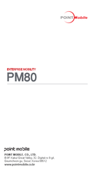Point Mobile PM80G1 User's Manual Manual