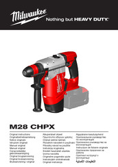 Milwaukee M28 CHPX-0 Original Instructions Manual