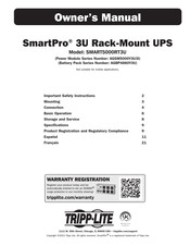 Tripp Lite SmartPro SM5000RT3UTAA Owner's Manual