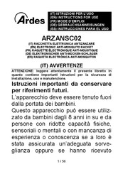 ARDES ARZANSC02 Instructions For Use Manual
