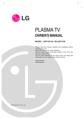 LG RU-42PY10X Owner's Manual