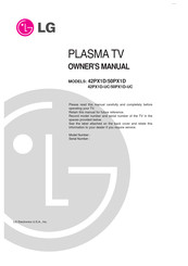 LG 42PX1D Owner's Manual