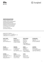 burgbad Ella M1110 Fitting Instructions Manual