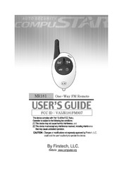 Firstech Compustar MR181 User Manual
