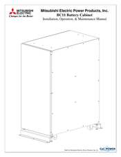 Mitsubishi Electric BC11 Installation, Operation And Maintenance Manual