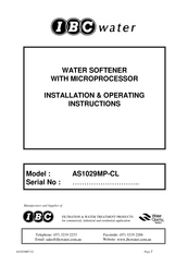 IBC Water AS1029MP-CL Installation & Operating Instructions Manual