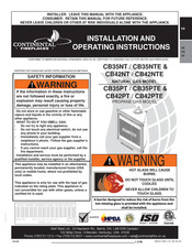 Continental Fireplaces CB35NT Installation And Operating Instructions Manual