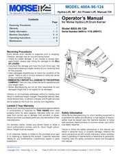 Morse 400A-96-124 Operator's Manual