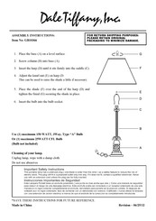 Dale Tiffany GB10366 Assembly Instructions