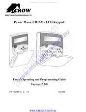 Crow Power Wave CR16M Operating And Programming Manual