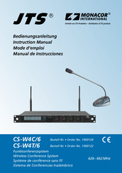Monacor JTS CS-W4C/6 Instruction Manual