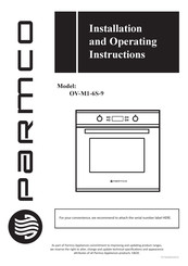 Parmco OV-M1-6S-9 Installation And Operating Instructions Manual