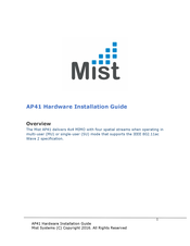 Mist MIST-AP41-2S-5Y Hardware Installation Manual