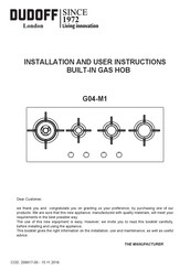 DUDOFF G04-M1 Installation And User Instructions Manual