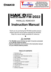 Hakko Electronics FM2022-02 Instruction Manual