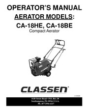 Classen CA-18HE Operator's Manual