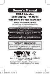 Tripp Lite U444-06N-2H-MST Owner's Manual