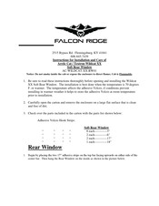 Falcon Ridge AC-WILDCAT-XX-RW01 Instructions For Installation And Care