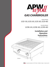 APW Wyott GCRB-24S Installation And Operation Instruction Manual