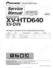 Pioneer XV-HTD640 Service Manual