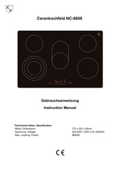 K&H NC-8608 Instruction Manual