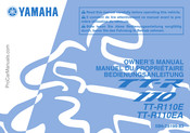 Yamaha TT-R110EA Owner's Manual