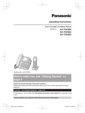 Panasonic KX-TGF853S2 Operating Instructions Manual