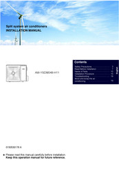Airwell AW-YSDM048-H11 Installation Manual