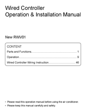 Airwell RWV01 Operation & Installation Manual