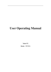 Vogue PC7015 User's Operating Manual