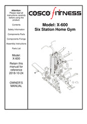Cosco Fitness X-600 Owner's Manual