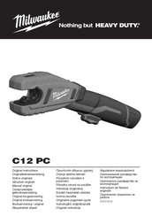 milwaukee C12 PC Cordless Pipe Cutter User Manual